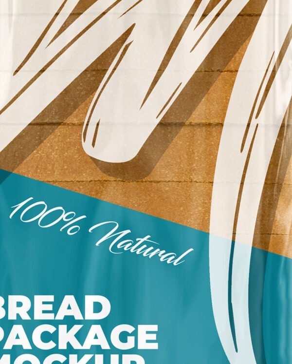 mockup embalagem de pão de forma