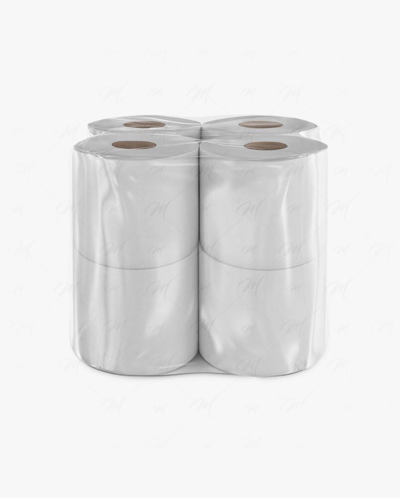 Mockup Papel Higiênico Pacote 8 Rolos PSD