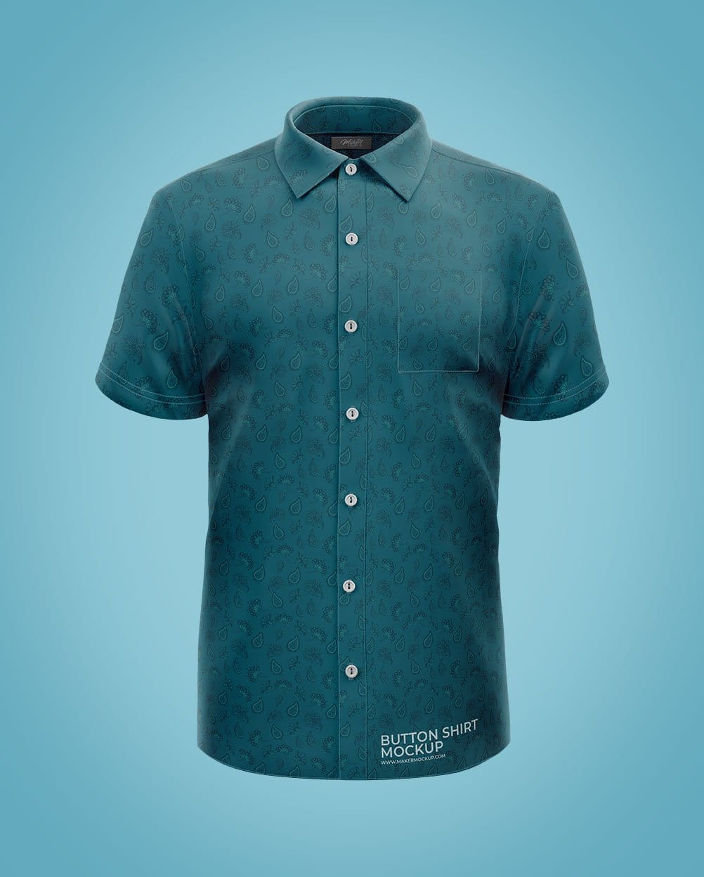 Mockup Camisa social - Manga curta - Shirt Mockup – imagem 3 Mockup Camisa social - Manga curta - Shirt Mockup – imagem 3