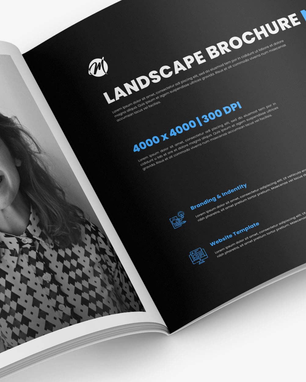 Mockup brochure - Mockup folheto horizontal – imagem 5 Mockup brochure - Mockup folheto horizontal – imagem 5