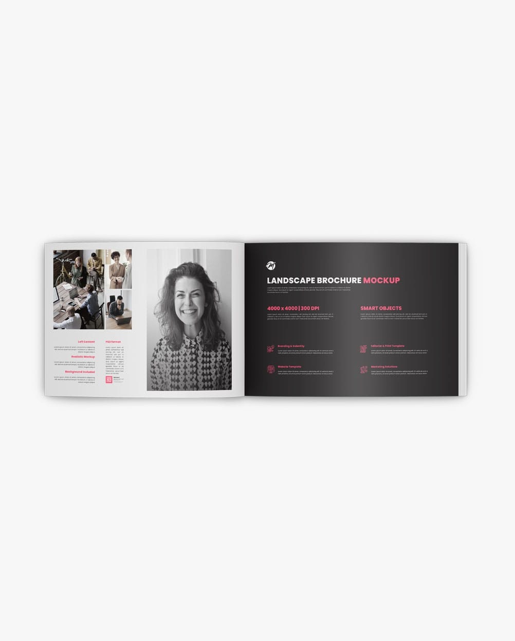 Mockup brochure - Mockup folheto horizontal – imagem 4 Mockup brochure - Mockup folheto horizontal – imagem 4