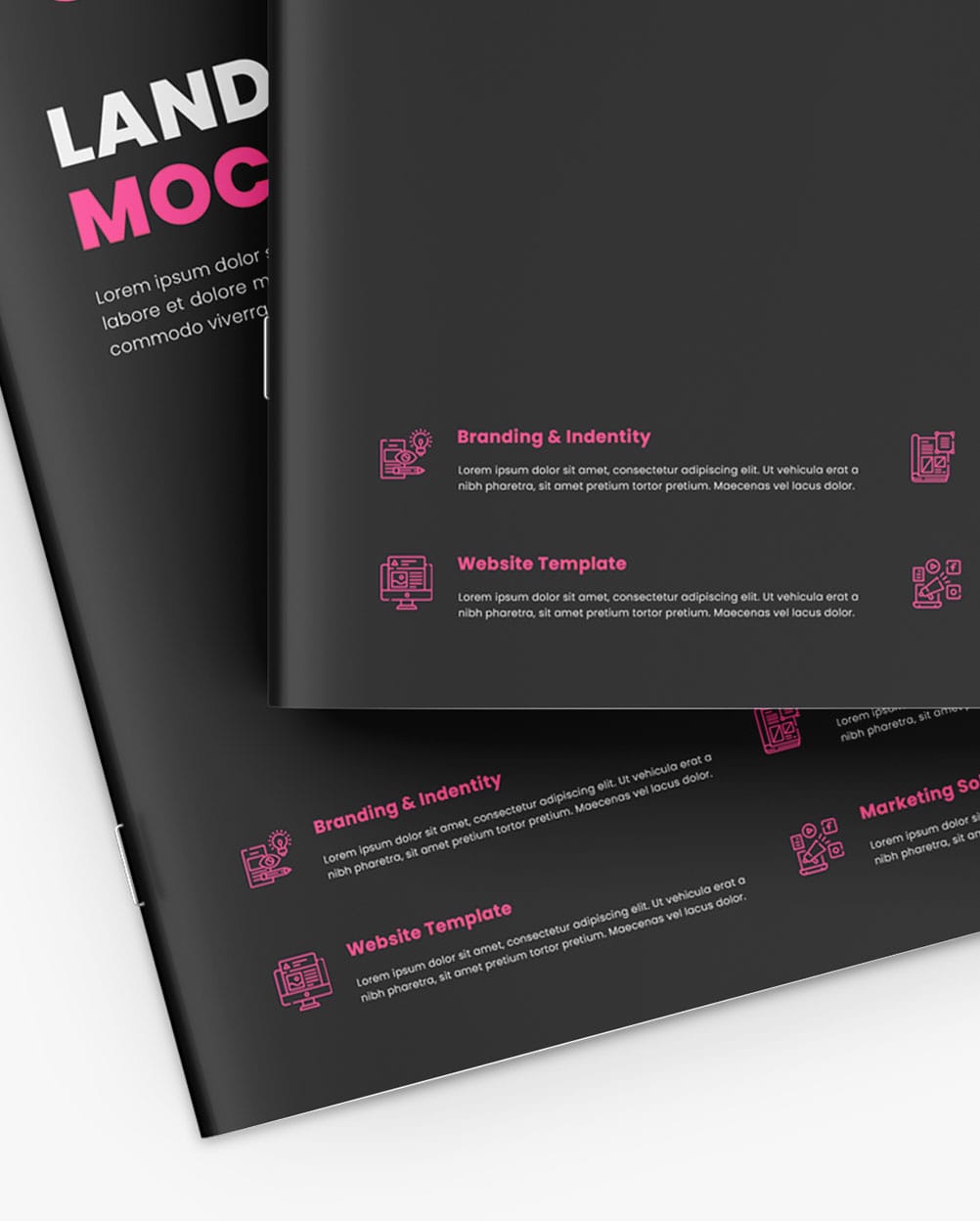 Mockup brochure - Mockup folheto horizontal – imagem principal Mockup brochure - Mockup folheto horizontal – imagem principal