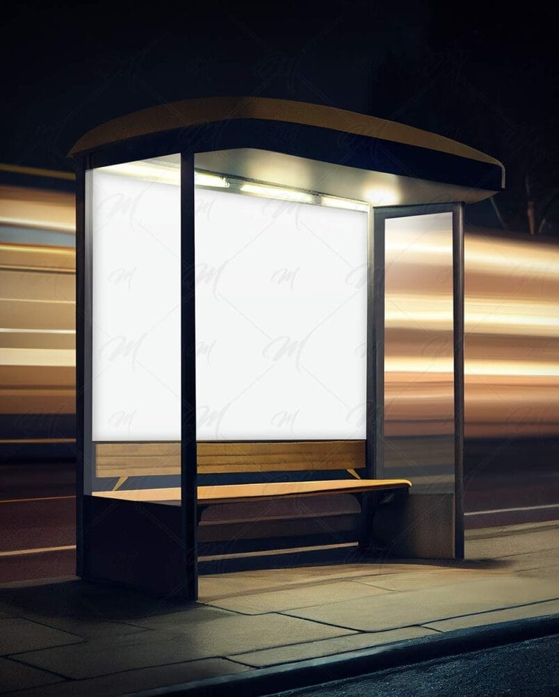 Mockup Ponto de Ônibus PSD 2