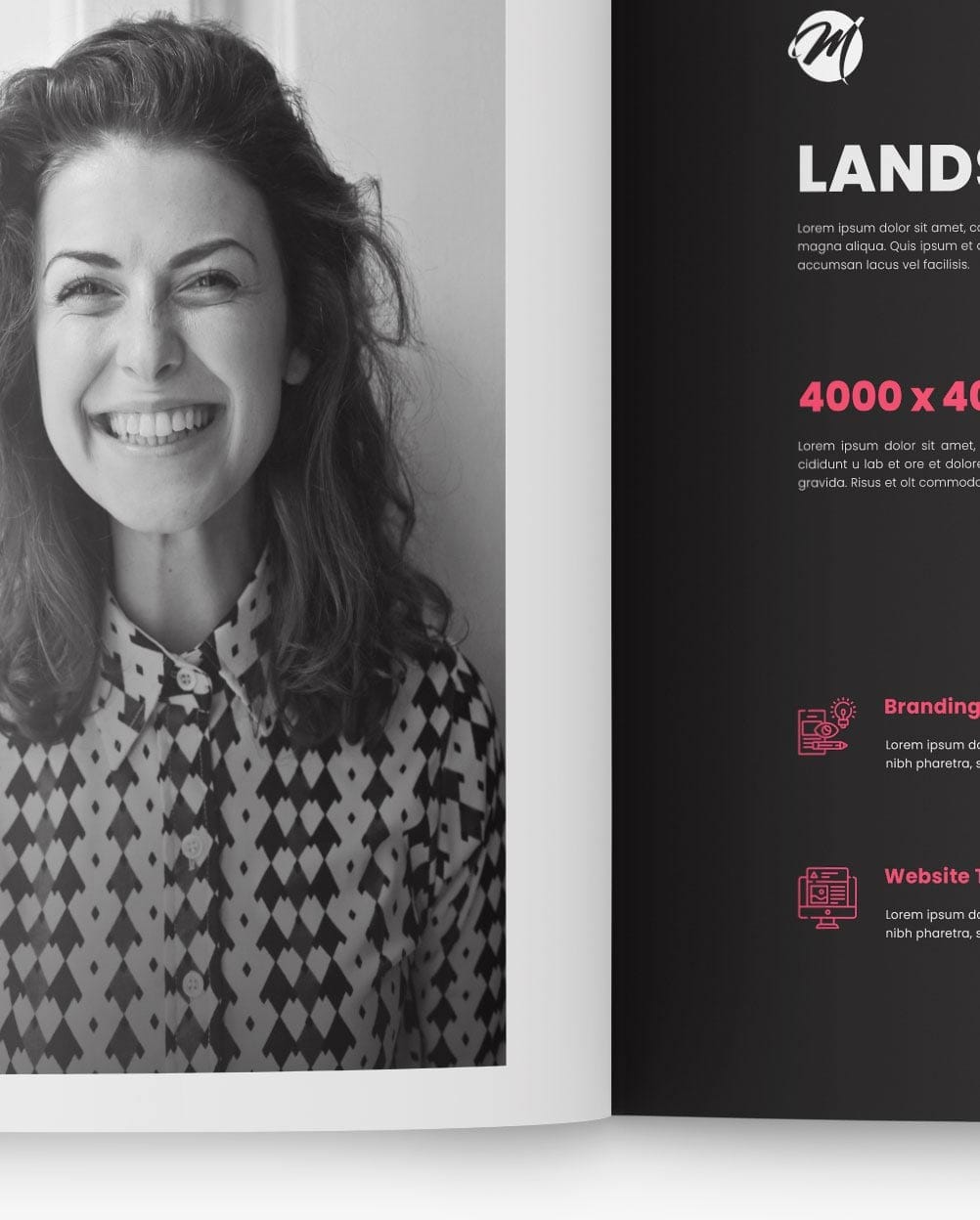 Mockup brochure - Mockup folheto horizontal – imagem principal Mockup brochure - Mockup folheto horizontal – imagem principal