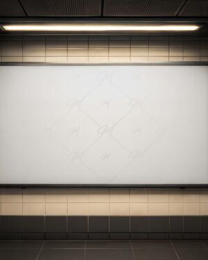 Mockup Billboard Estação Metrô PSD Realista – imagem 10