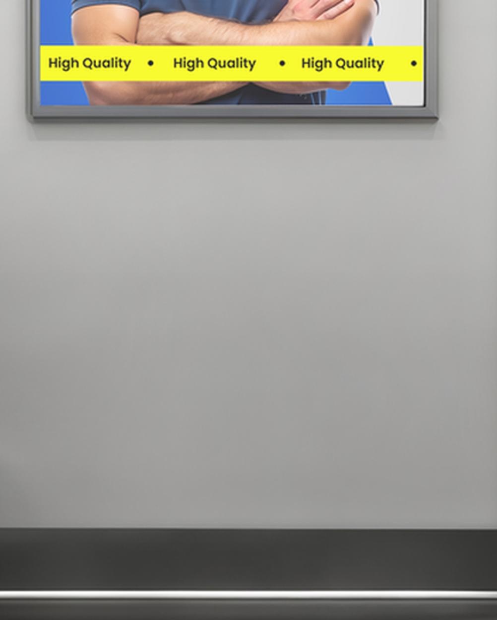 Mockup Anúncio Painel Metrô - Close Up Mockups de Publicidade Mockup PSD Profissional Mockup Anúncio Painel Metrô - Close Up Mockups de Publicidade Mockup PSD Profissional