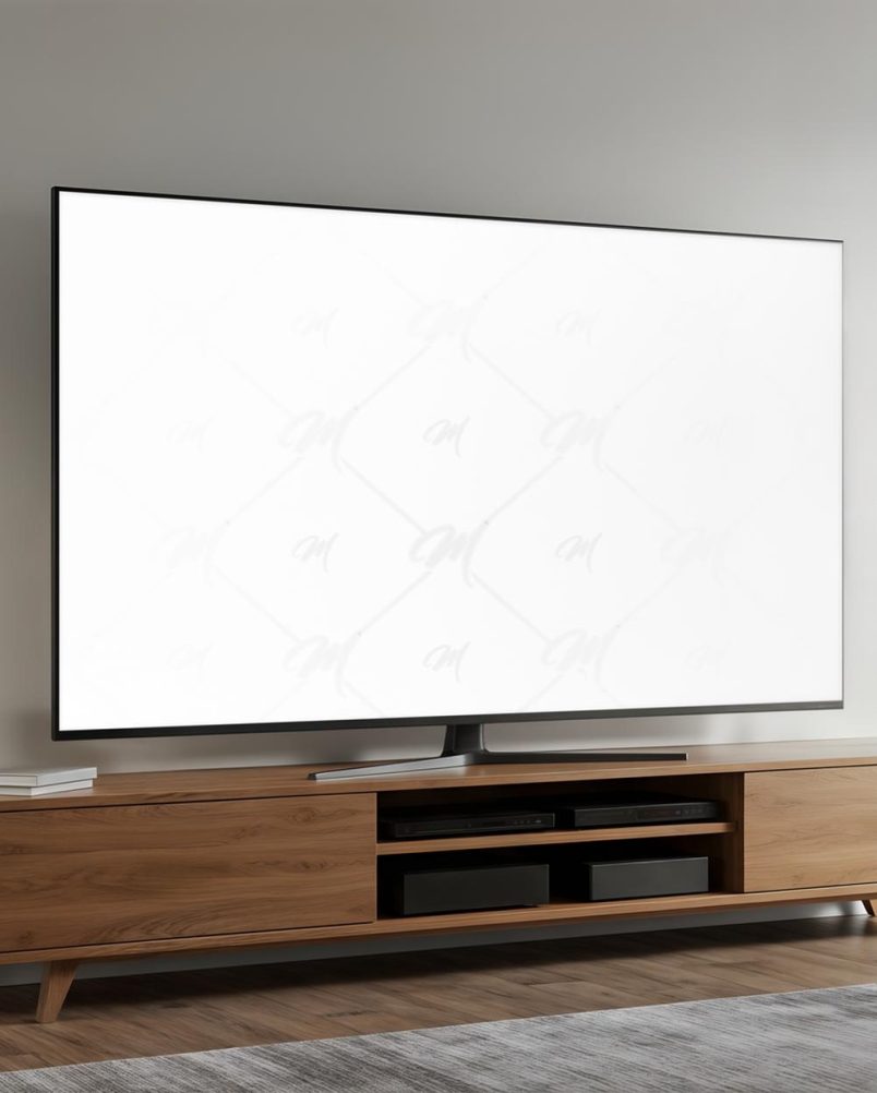 Mockup TV Sala Moderna PSD