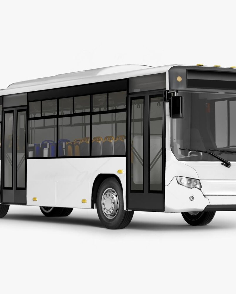 Mockup Anúncio Ônibus Urbano PSD Realista