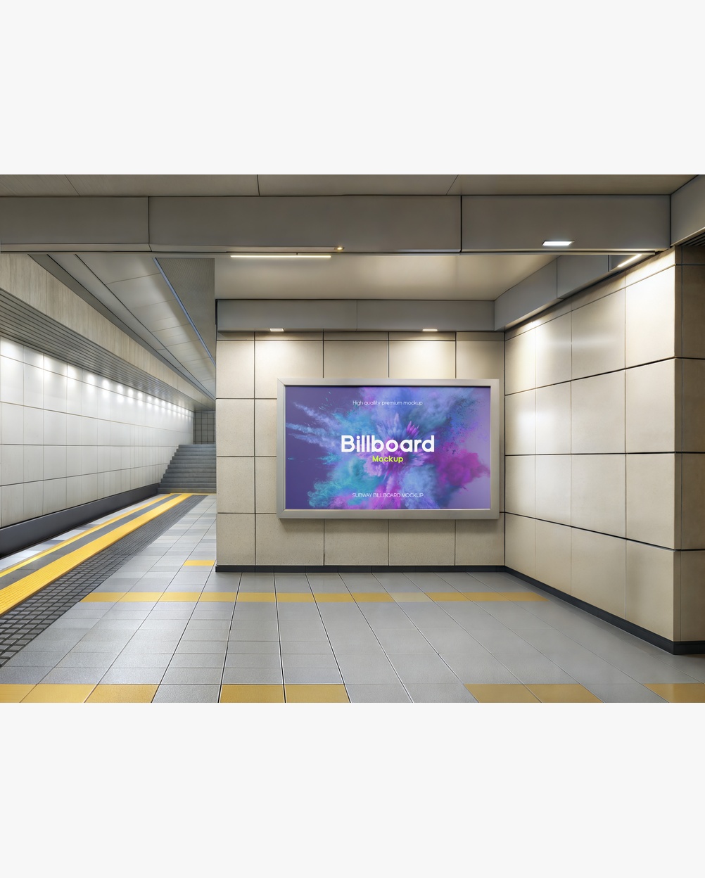 Mockup Anúncio Painel Estação Metrô Realista - Detalhe Realista Mockups de Publicidade Mockup Profis Mockup Anúncio Painel Estação Metrô Realista - Detalhe Realista Mockups de Publicidade Mockup Profissional