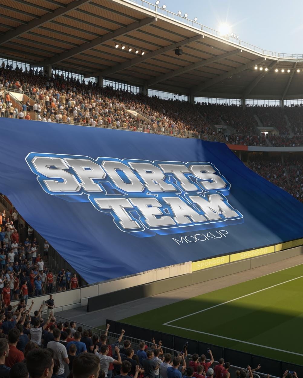 Mockup Banner Estádio Futebol - Vista Frontal Mockup Mockups de Publicidade para Download Mockup Banner Estádio Futebol - Vista Frontal Mockup Mockups de Publicidade para Download