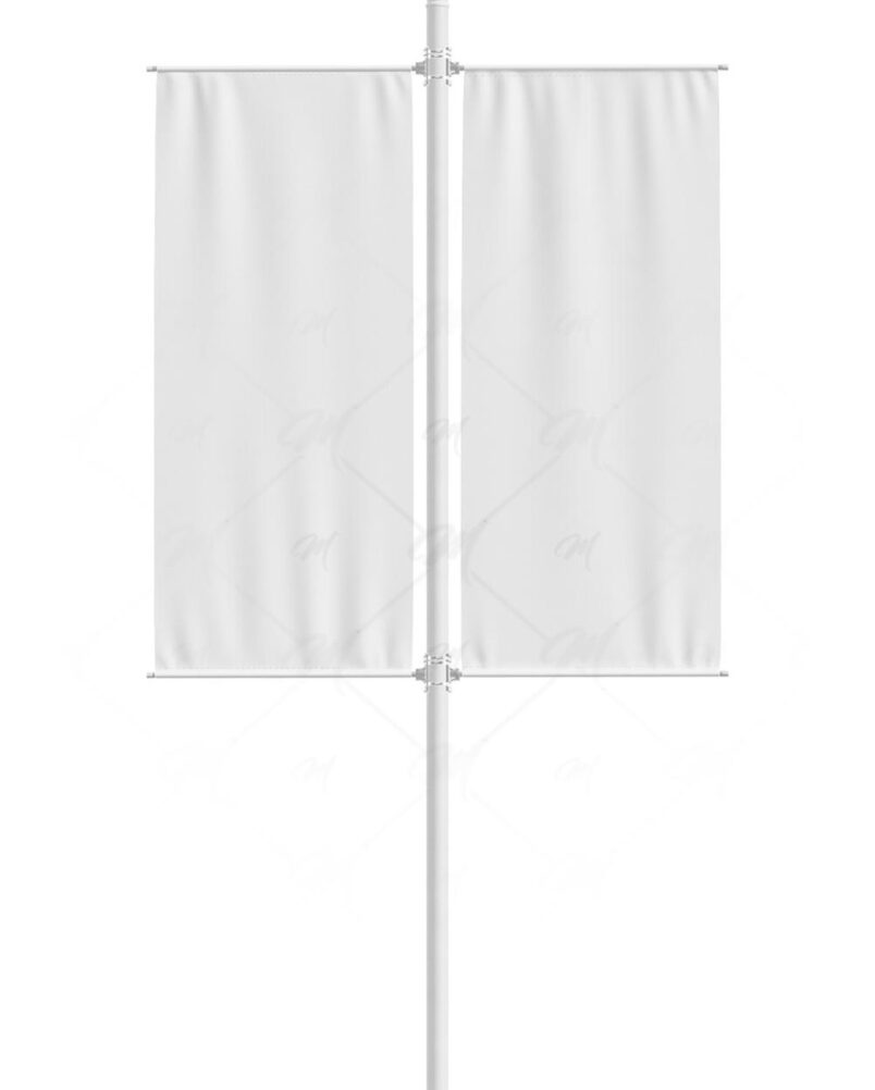 Mockup Banner Duplo Poste PSD Realista