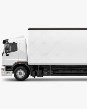 Mockup Caminhão Baú Estúdio PSD Realista – imagem 2