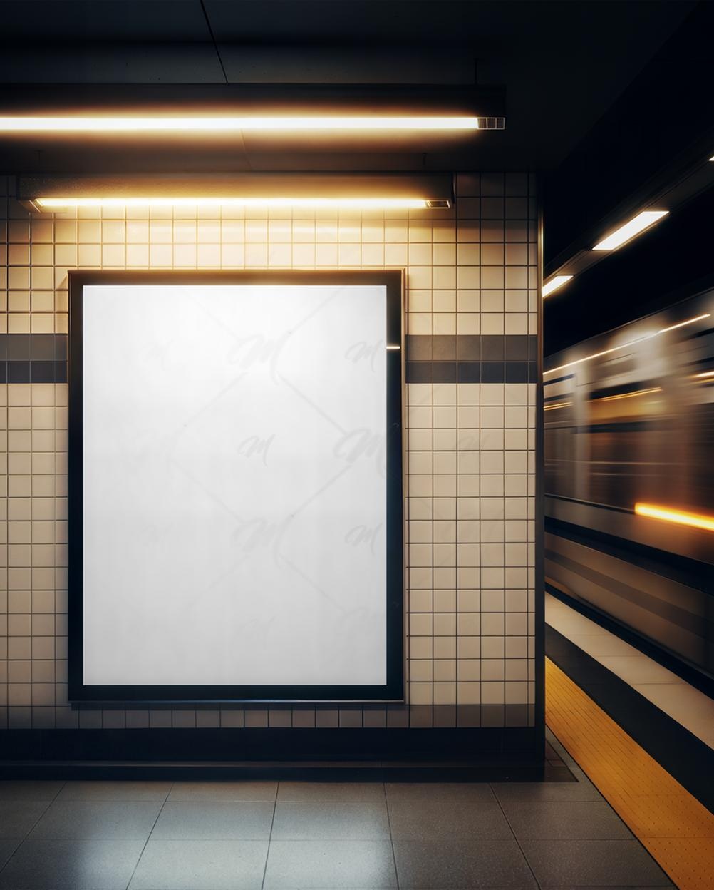 Mockup Painel Anúncio Estação Metrô - Mockup PSD Mockups de Publicidade Editável Mockup Painel Anúncio Estação Metrô - Mockup PSD Mockups de Publicidade Editável