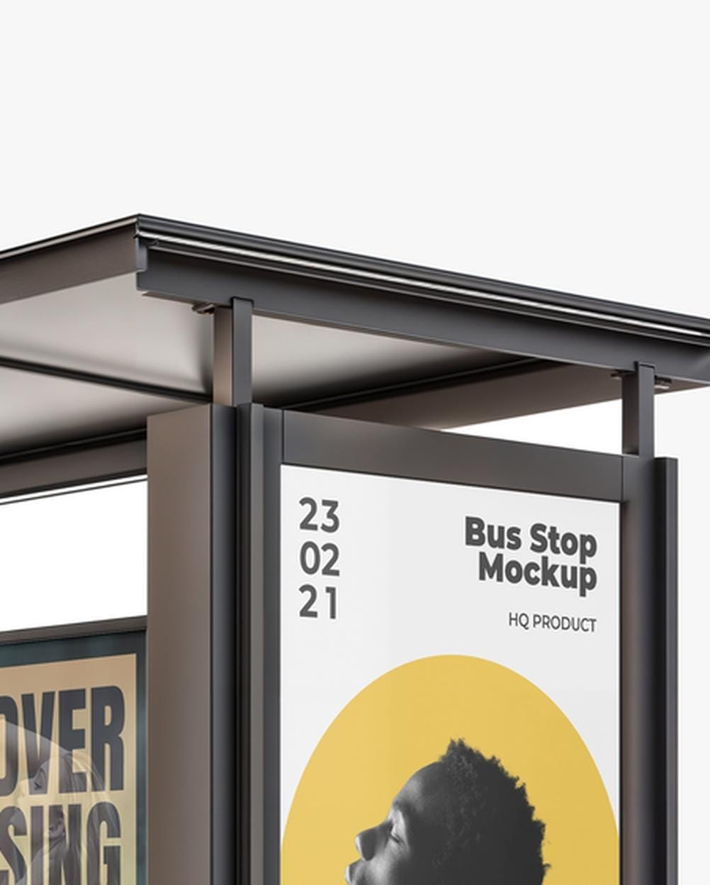 Mockup Painel Publicitário Ponto de Ônibus - Apresentação de Design Mockups de Veículos PSD Mockup Painel Publicitário Ponto de Ônibus - Apresentação de Design Mockups de Veículos PSD