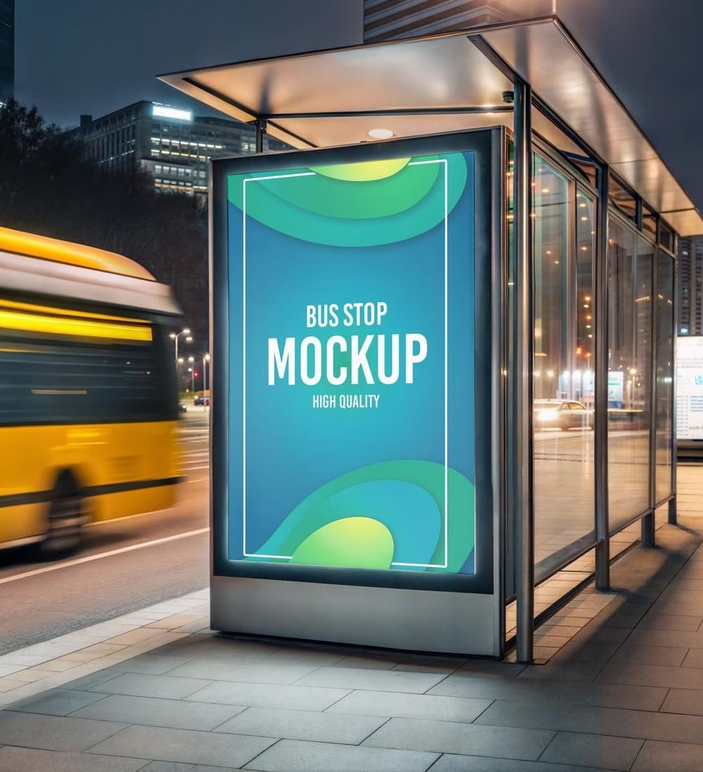 Mockup Publicidade Ponto de Ônibus - Vista Frontal Mockup Mockups de Publicidade para Download Mockup Publicidade Ponto de Ônibus - Vista Frontal Mockup Mockups de Publicidade para Download