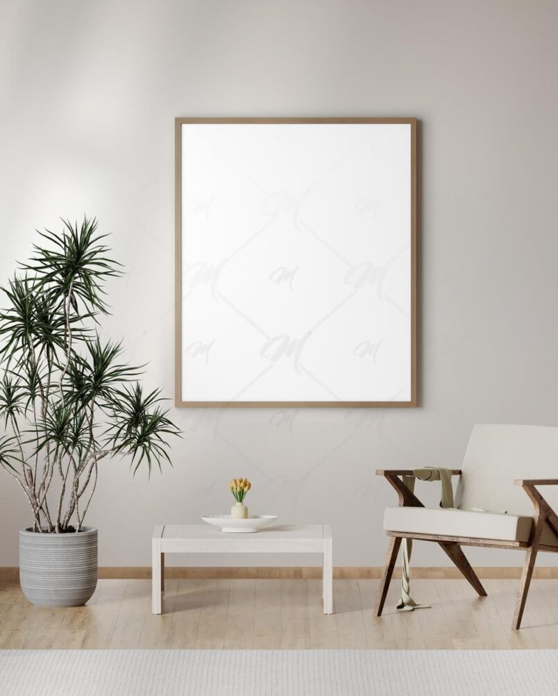 Mockup Quadro Sala Elegante Moderna PSD