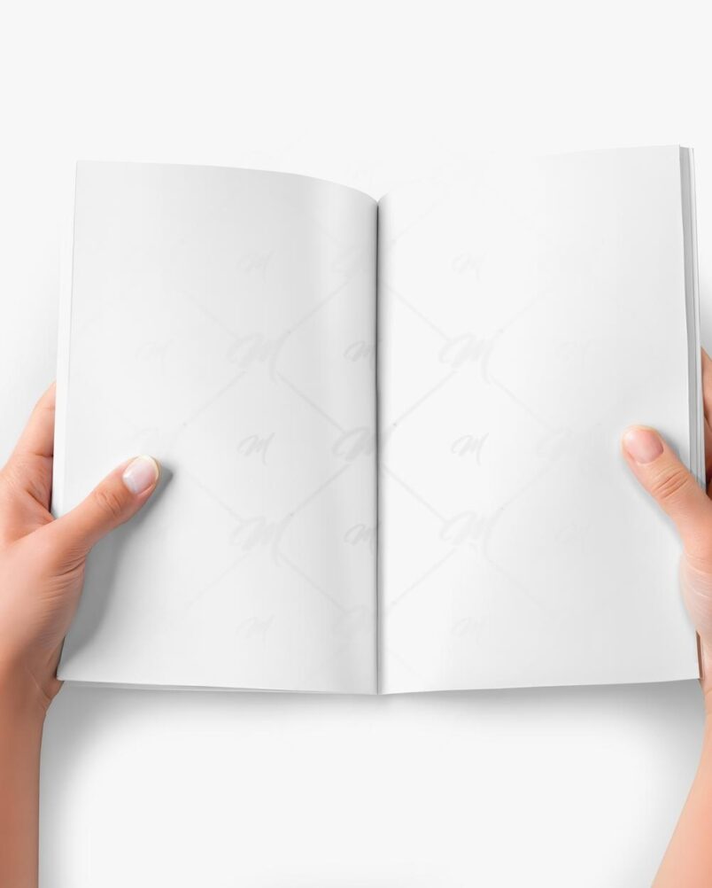 Mockup Revista Aberta Superfície Neutra PSD