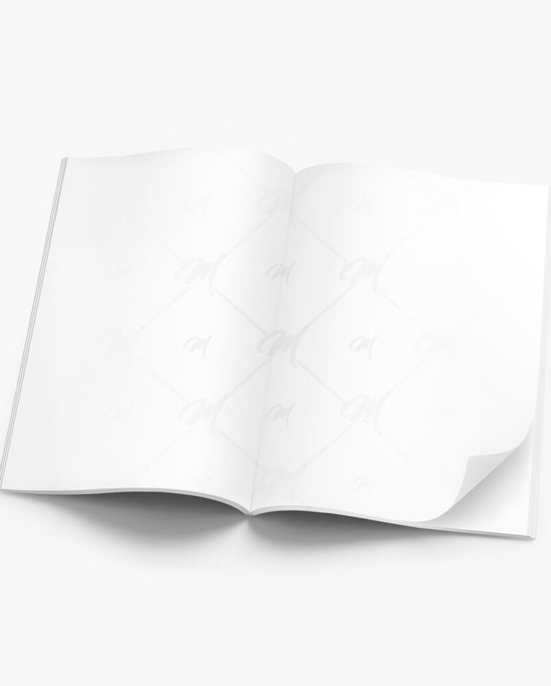 Mockup Revista Dupla Página Superfície Neutra PSD