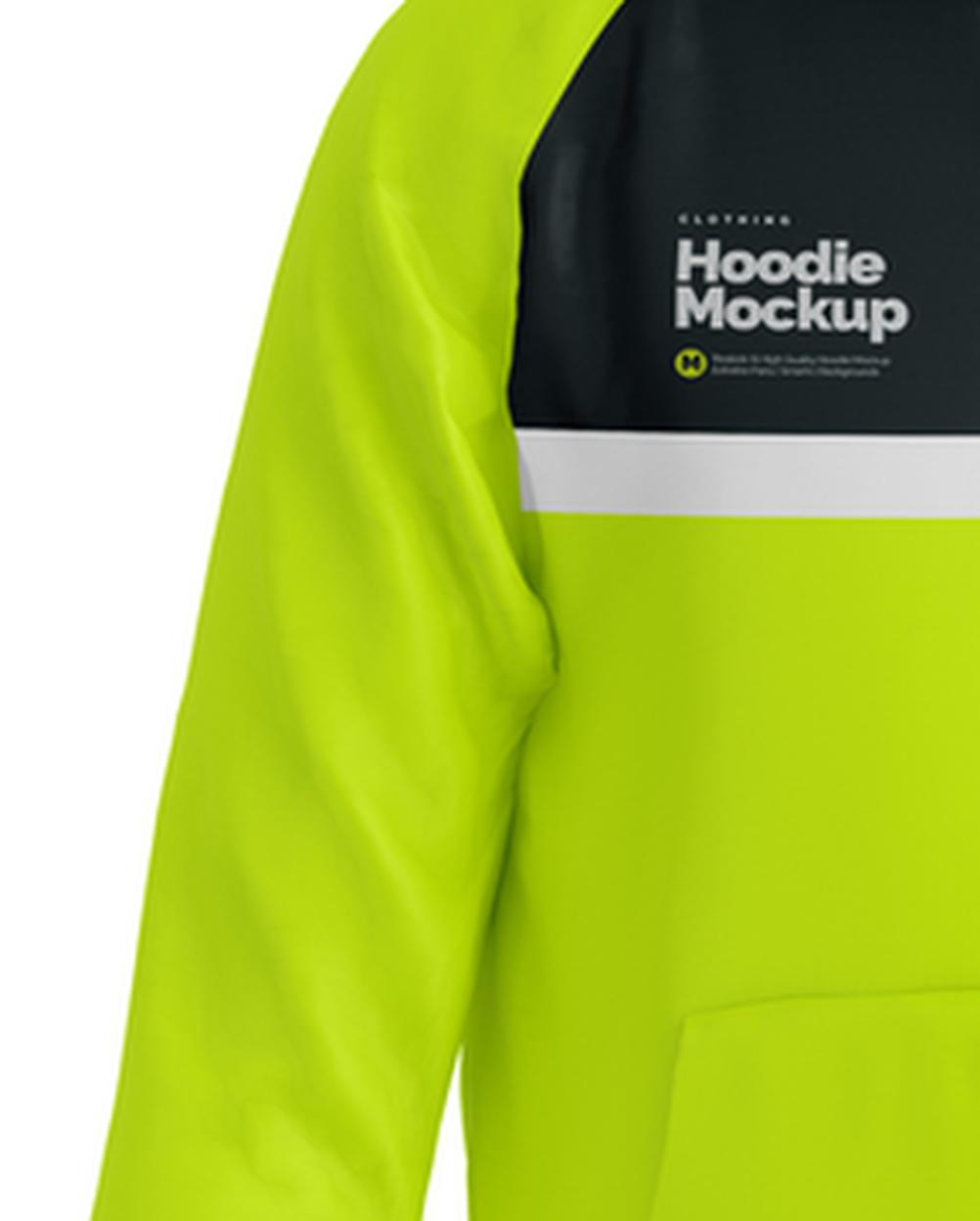 Mockup Moleton com Capuz e Bolso PSD Realista – vista frontal Mockup Moleton com Capuz e Bolso PSD Realista – vista frontal